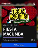 2 tickets Fiesta Macumba Melkweg 12 december, Twee personen