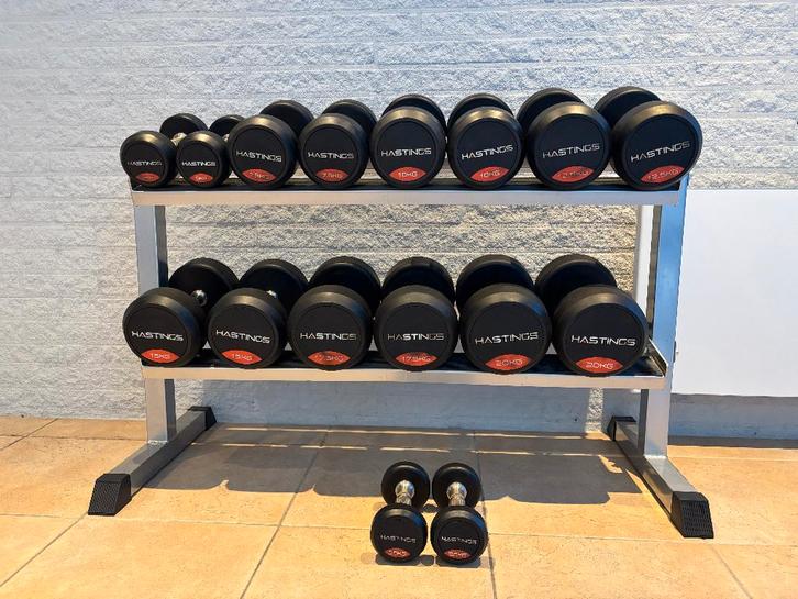Dumbbellset inclusief opbergrek - dumbell, Sport en Fitness, Fitnessmaterialen, Zo goed als nieuw, Dumbbell, Armen, Benen, Borst
