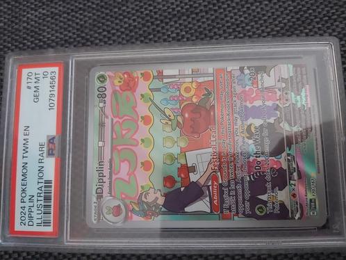 Dipplin illu rare #170 twilight masq. Psa10, Hobby en Vrije tijd, Verzamelkaartspellen | Pokémon, Zo goed als nieuw, Ophalen of Verzenden