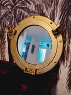 Vintage messing koperen patrijspoort spiegel, Ophalen of Verzenden, Zo goed als nieuw, Motorboot of Zeilboot, Gebruiksvoorwerp