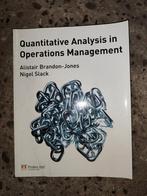 Quantitative Analysis in Operations Management 9780273708483, Ophalen of Verzenden, Zo goed als nieuw