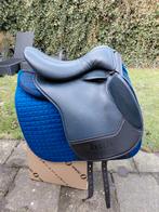 Dressuur/endurance BUA zadel 17,5 inch blauw leer, Dieren en Toebehoren, Ophalen of Verzenden, Zo goed als nieuw, Dressuur