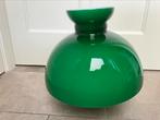 Vintage groen opaline glazen lampenkap, Groen, Minder dan 25 cm, Rond, Gebruikt