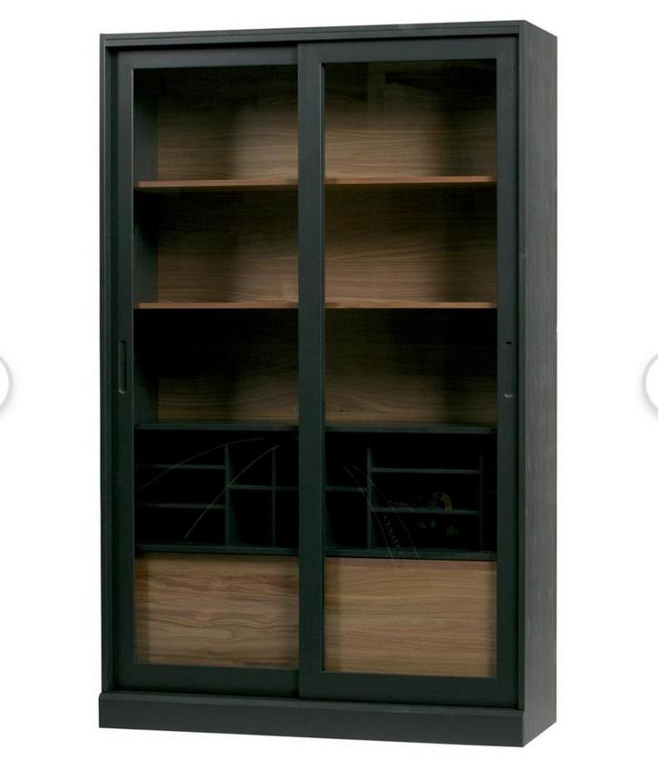 WOOOD James vitrinekast, Huis en Inrichting, Kasten | Vitrinekasten, Gebruikt, 200 cm of meer, 25 tot 50 cm, Eikenhout, Ophalen