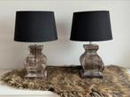 2 brocante schemerlampen, Huis en Inrichting, Lampen | Tafellampen, Ophalen, Zo goed als nieuw, Minder dan 50 cm
