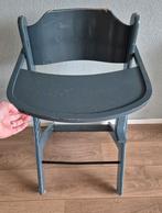 Baninni meegroeistoel, kinderstoel, hout , antraciet, baby, Huis en Inrichting, Stoelen, Ophalen, Gebruikt, Grijs, Eén