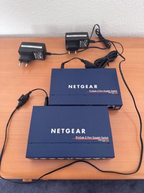Netgear 2 switches 8 poorten, Computers en Software, Netwerk switches, Zo goed als nieuw, Ophalen of Verzenden