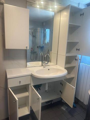 Badkamermeubelset 150cm met spiegel & opbergkasten beschikbaar voor biedingen