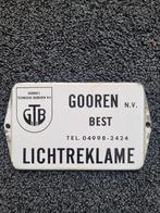 Emaille bord deurpostje lichtreklame, Ophalen of Verzenden, Gebruikt, Reclamebord