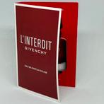 Parfum proefje L’interdit eau de parfum Rouge Givenchy 1 ml, Ophalen of Verzenden, Nieuw