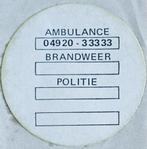 sticker - tel nr politie, ambulance en brandweer, Verzamelen, Stickers, Ophalen of Verzenden