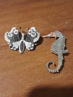 Vintage Broches - Zeepaardje & Vlinder - Spanje, Overige materialen, Overige typen, Ophalen of Verzenden, Zo goed als nieuw