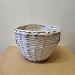 Witte rieten bloempot, 25 tot 40 cm, Rond, Binnen, Ophalen of Verzenden