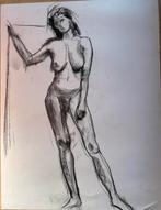 Joseé Hofhuizen. Gesigneerde tekening van vrouwelijk naakt., Ophalen of Verzenden
