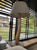 Tafellamp hout boomstam beige, Ophalen, Zo goed als nieuw, Hout, 50 tot 75 cm