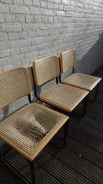 3 Thonet Breuer buisframe webbing stoelen - opknappen, Ophalen, Gebruikt, Vintage, Metaal