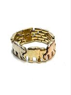 14k tricolor gouden ring, Sieraden, Tassen en Uiterlijk, Ringen, 18 tot 19, Ophalen of Verzenden, Zo goed als nieuw, Dame