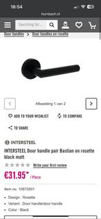 INTERSTEEL deurbeslag Door handles black matt x3 boxes, Doe-het-zelf en Verbouw, Overige Doe-het-zelf en Verbouw, Ophalen of Verzenden