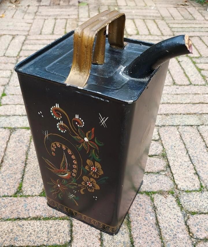 Vintage Esso Petroleumblik - 1950, gedecoreerd., Verzamelen, Blikken, Ophalen of Verzenden