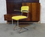 4 Retro vintage Gispen eetkamerstoelen stoelen Model 208, Huis en Inrichting, Stoelen, Ophalen, Metaal, Overige kleuren, Retro vintage mid century buisframe gispen