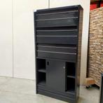 Overtoom zwarte metalen folderkast - 195x98x35 cm, Gebruikt