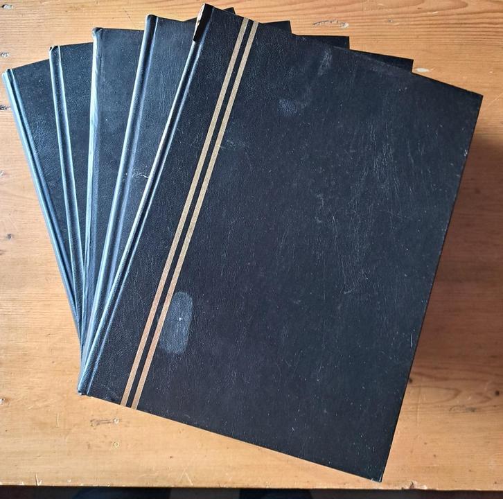 5x Postzegel insteekboek, zwart., Postzegels en Munten, Postzegels | Toebehoren, Verzamelalbum, Ophalen of Verzenden
