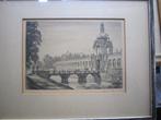 Dresden, Mooie ets van de Zwinger Kronentor,, Antiek en Kunst, Kunst | Etsen en Gravures, Ophalen of Verzenden