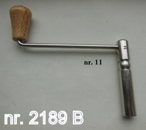Staal / Vernikkelde kruksleutel / kloksleutel 4,00-7,00 mm., Antiek en Kunst, Antiek | Klokken, Ophalen of Verzenden