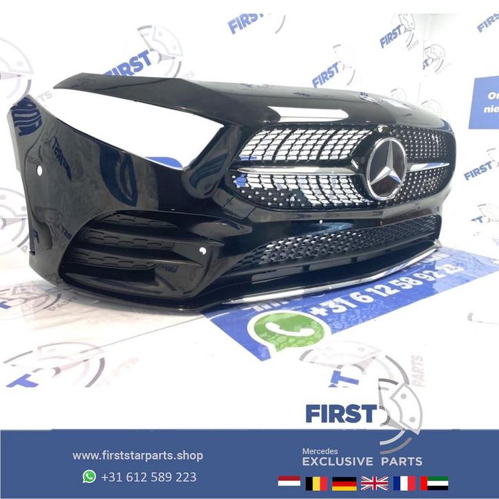 W177 AMG A35 VOORBUMPER A KLASSE 2021 35 ZWART COMPLEET MET, Auto-onderdelen, Carrosserie en Plaatwerk, Bumper, Mercedes-Benz