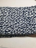 Tricot viscose blauw wit (138), Blauw, 120 cm of meer, Nieuw, Ophalen of Verzenden