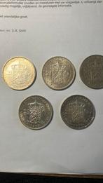 Vijf zilveren rijksdaalders Wilhelmina, Postzegels en Munten, Munten | Nederland, Ophalen of Verzenden, Koningin Wilhelmina, 2½ gulden