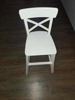 Witte houten kinderstoel, Ophalen, Zo goed als nieuw, Eén, Hout