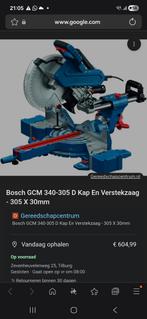 Bosch afkortzaag machine GCM340 305 mm, Ophalen of Verzenden, 1200 watt of meer, 70 mm of meer