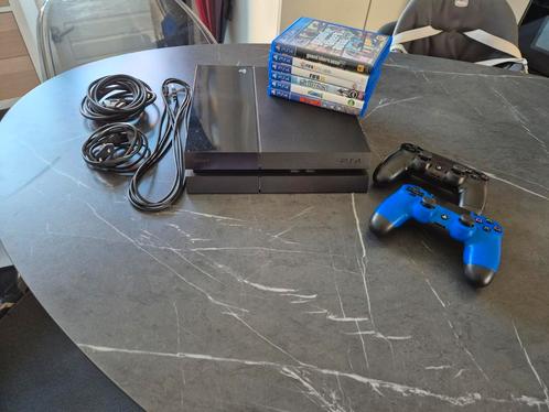 Playstation 4, 2 controllers en 6 spellen!!, Spelcomputers en Games, Spelcomputers | Sony PlayStation 4, Zo goed als nieuw, Original