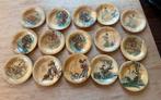 Vintage bamboe bordjes Aziatisch 15 stuks, Ophalen of Verzenden