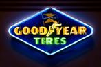 Good Year tires reclame neon USA garage showroom Goodyear, Lichtbak of (neon) lamp, Nieuw, Ophalen of Verzenden, Info@americansaleshop.nl