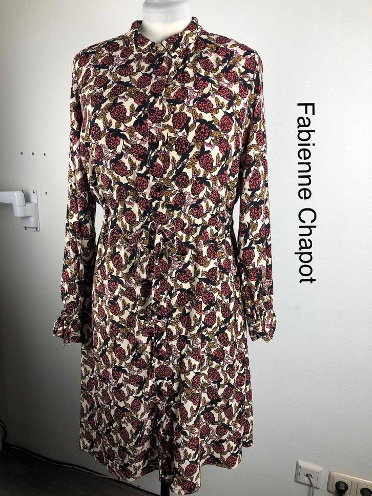 Fabienne Chapot Jurk  (mt: 42) 18,3/8628, Kleding | Dames, Jurken, Zo goed als nieuw, Maat 42/44 (L), Roze, Onder de knie, Ophalen of Verzenden