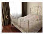 IKEA Leirvik bed 140x200 incl. 2x lattenbodem 70x200, Ophalen, Gebruikt, Romantisch, barok, sfeervol, Wit