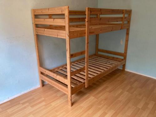 Stapelbed Ikea Mydal, Huis en Inrichting, Slaapkamer | Bedden, Gebruikt, Eenpersoons, 90 cm, 200 cm, Hout, Bruin, Ophalen
