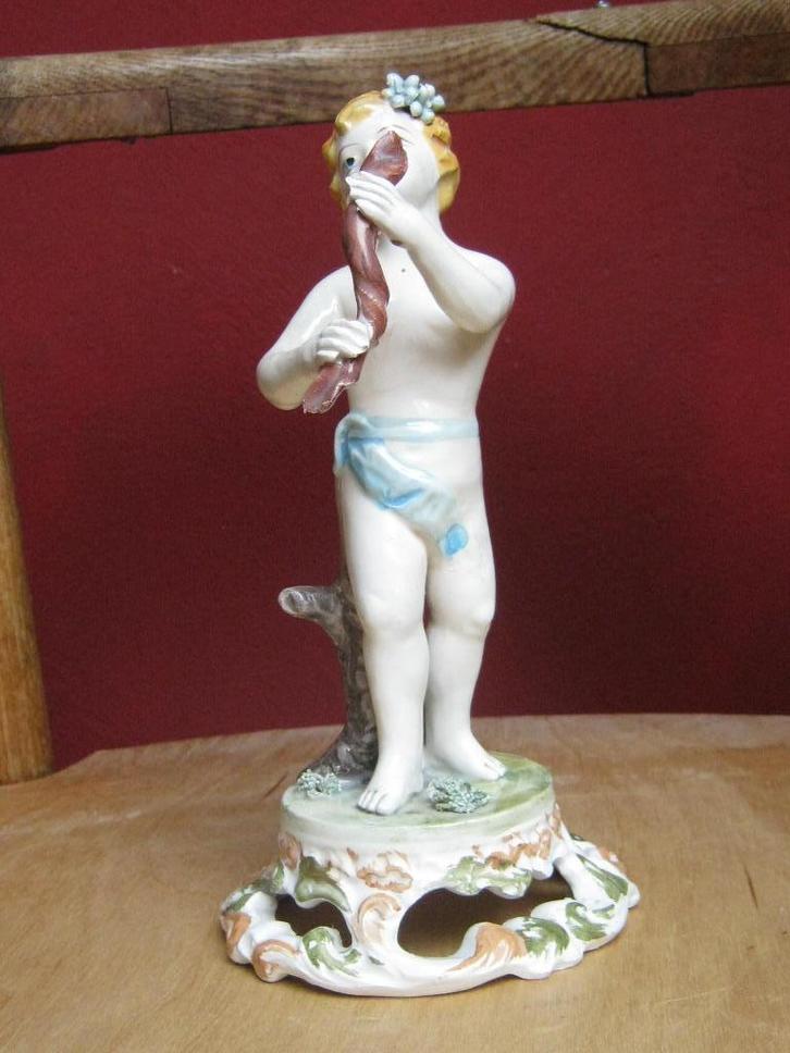 Putti, jongeling, faun, bosnimf keramiek, Antiek en Kunst, Curiosa en Brocante, Verzenden
