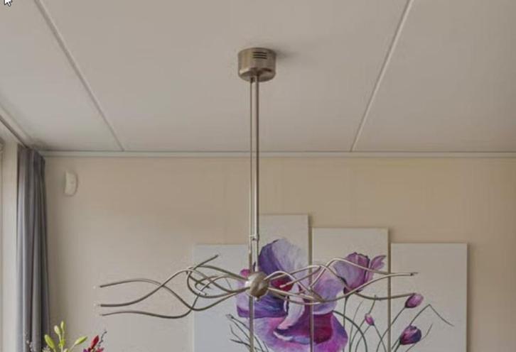 Van de Heg plafondlamp met 12x arm met insteeklampjes, Huis en Inrichting, Lampen | Plafondlampen, Zo goed als nieuw, Metaal, Ophalen