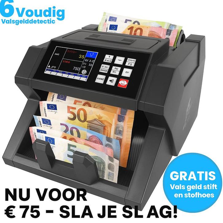 Professionele geldtelmachine met valsgelddetectie, Zakelijke goederen, Kantoor en Winkelinrichting | Kassa's en Betaalsystemen