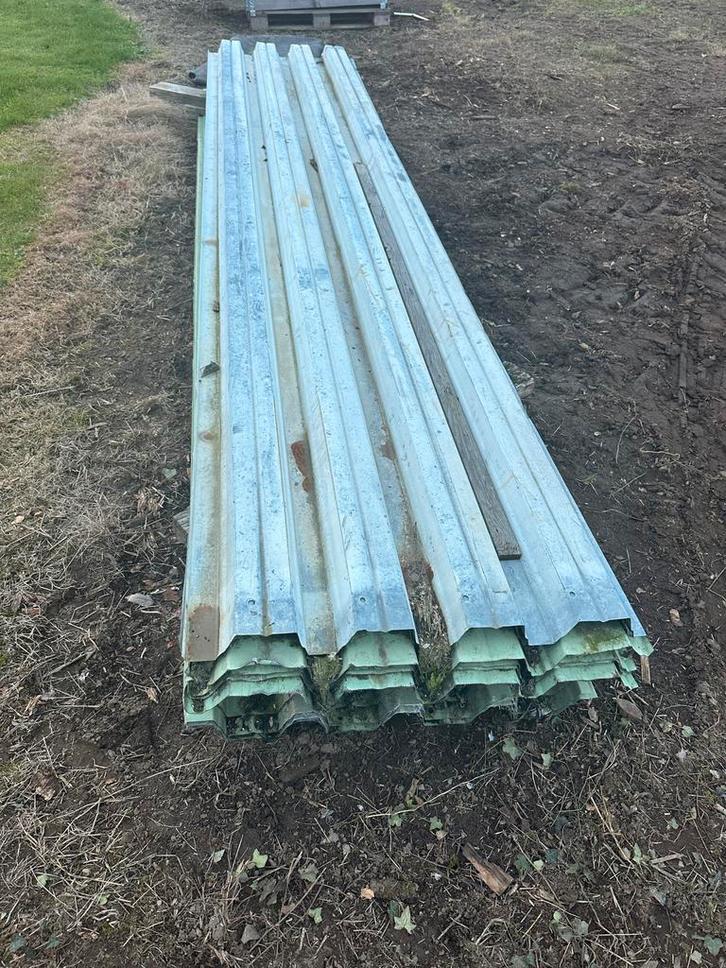 Damwandplaten - 21 stuks - 4100mm lang, Doe-het-zelf en Verbouw, Platen en Panelen, Gebruikt, Overige materialen, Minder dan 20 mm