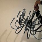 Vintage chromen luster / hanglamp met 6 lichtpunten, Antiek en Kunst, Ophalen