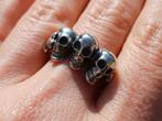 Vanoli 925 zilver biker ring skull doodskop maat 18,5 19 21, Vanoli, 19 tot 20, Amsterdam, Heer