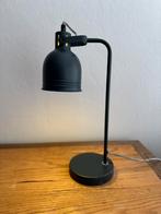 Donkergrijze metalen bureaulamp retrostijl, Gebruikt, Retrostijl, Ophalen of Verzenden, Metaal
