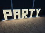 PARTY Letters - Verlicht - Te Huur!, Ophalen of Verzenden, Zo goed als nieuw, Versiering, Verjaardag