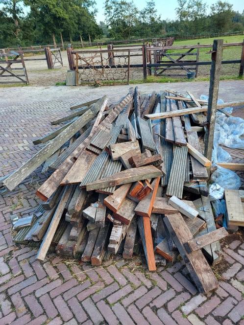 Gebruikt Hardhout - Diverse Planken, Doe-het-zelf en Verbouw, Hout en Planken, Gebruikt, Plank, Overige houtsoorten, Minder dan 200 cm