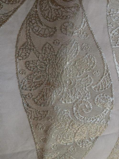 Traditionele Japanse obi riem white silver, Antiek en Kunst, Antiek | Kleding en Accessoires, Ophalen of Verzenden