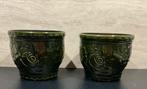 Vintage Bloempot West Germany 887-14.   2 Stuks, Overige materialen, Gebruikt, Verzenden, Rond